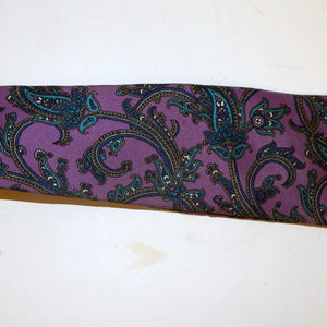Vintage Christian Dior Silk Paisley Necktie Purple